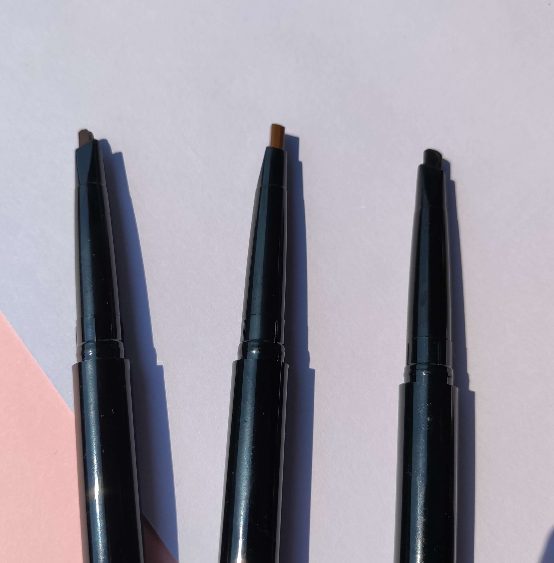 Bold and Luscious Brow Beat pencils feature an angled tip for easy application and a built in brush to acheive the perfect brow.