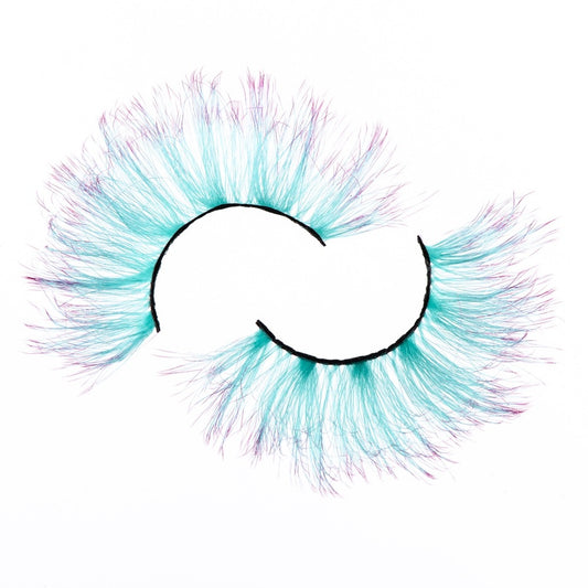 Ombre Lash Ice Blue and Pink 25mm "Petunia